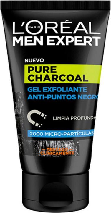 Produktbild L'Oréal Paris MEN EXPERT pure charcoal gel exfoliante p.negros 100 ml (Gel, 100 ml)