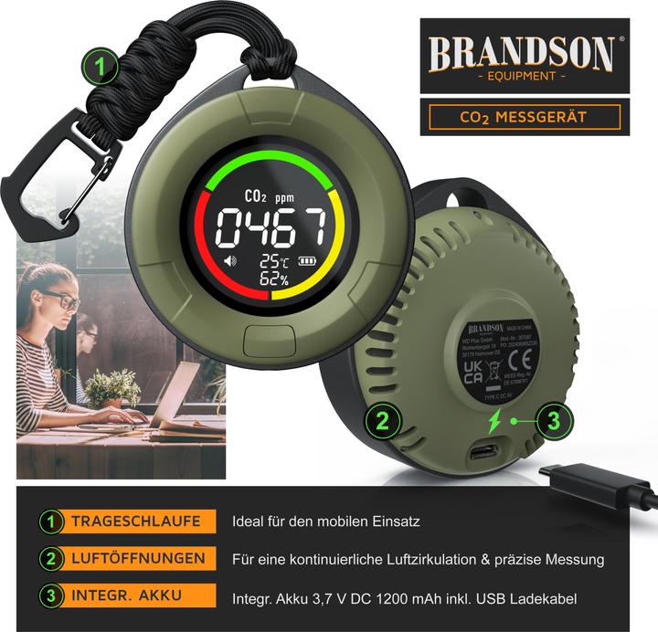 Image du produit Brandson CO2-Messgerät