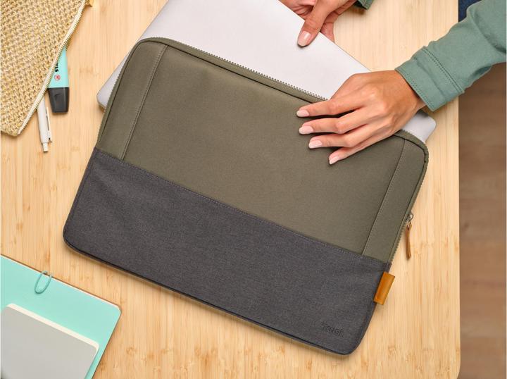Produktbild Trust Lisboa 16in Laptop Sleeve Green (16", Universal)