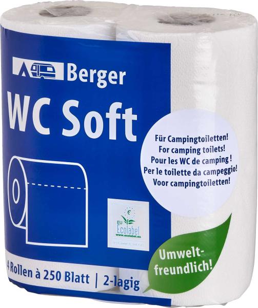 Image du produit Berger WC Soft4 rouleaux de papier toilette (250 x)