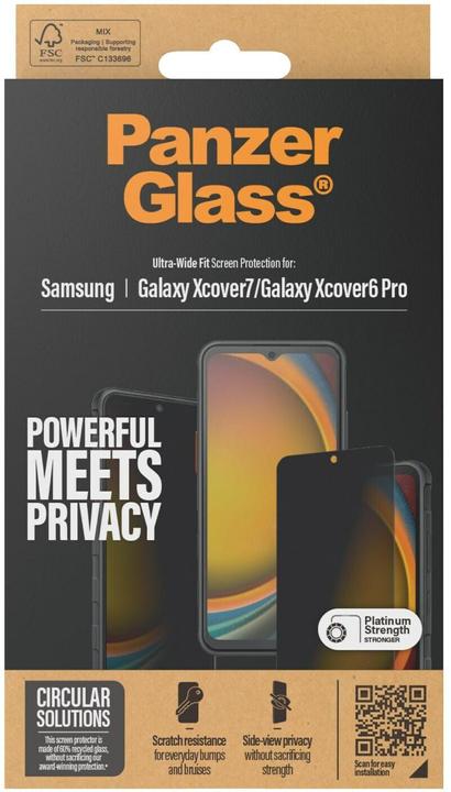 Produktbild PanzerGlass Privacy Screen Protector (1 Stück, Samsung Galaxy XCover 6 Pro, Samsung Galaxy Xcover 7)