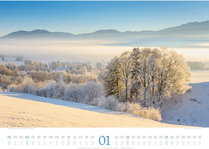 Produktbild Morgenlicht Kalender 2026 (54 x 42 cm, Englisch, Französisch, Deutsch)