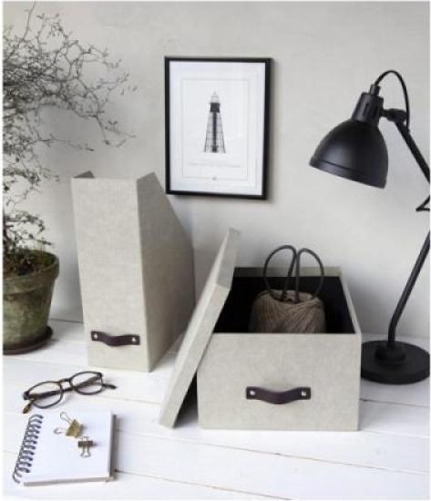 Produktbild Bigso Schachtel Leinenbezug Gustav Linen nature