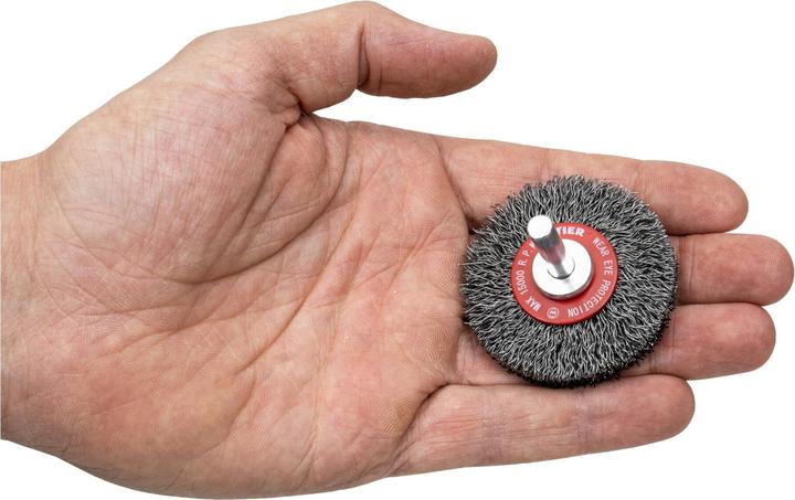 Immagine prodotto Stier Spazzola circolare ø 50 mm, ø codolo 6 mm, 0,3 mm, ondulata, acciaio