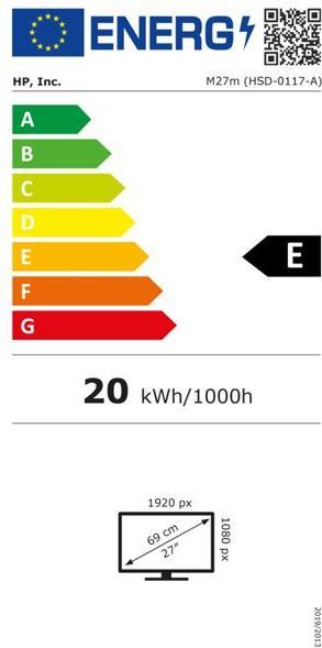 Energie-Label HP M27m (1920 x 1080 Pixel, 27")