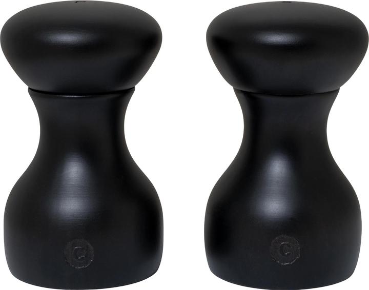 Actual product image Crush Grind Lyon Salt and Pepper Mill Set of 2, 9.6 cm, Black (Pepper, Salt)
