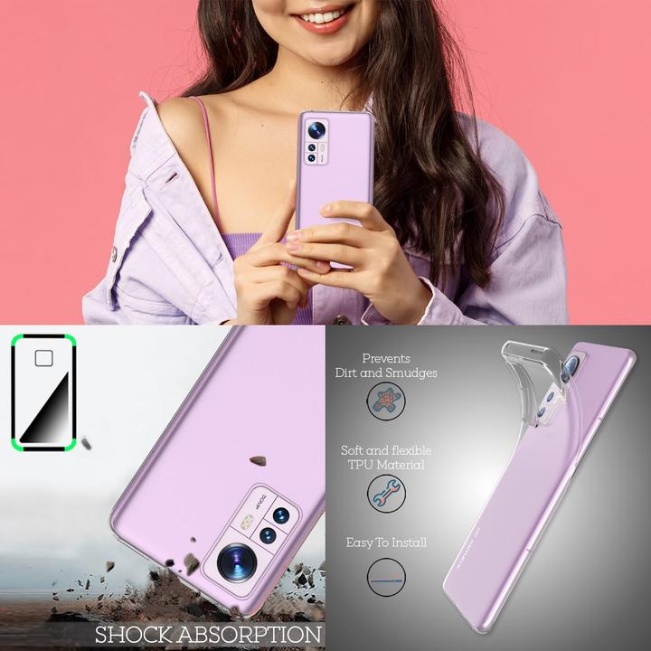 Immagine prodotto Nalia Manicotto in silicone trasparente chiaro (Xiaomi 12)