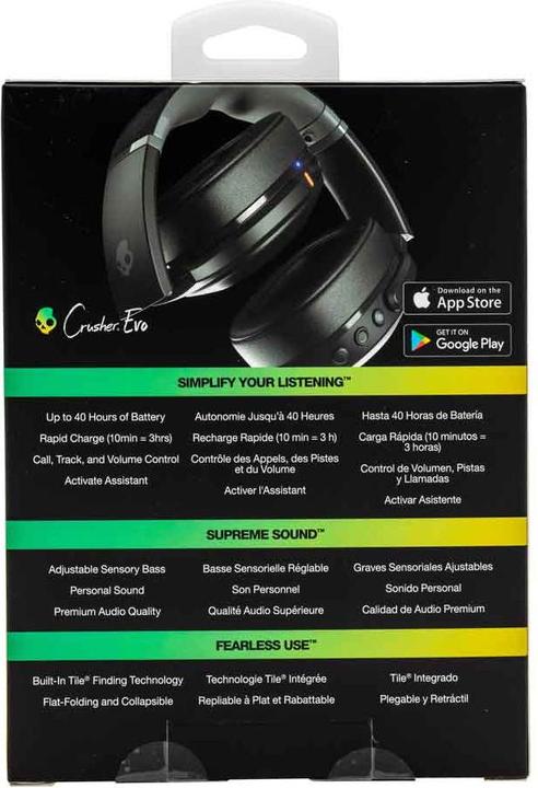 Actual product image Skullcandy Crusher Evo (No noise cancelling, 40 h, Cable, Wireless)