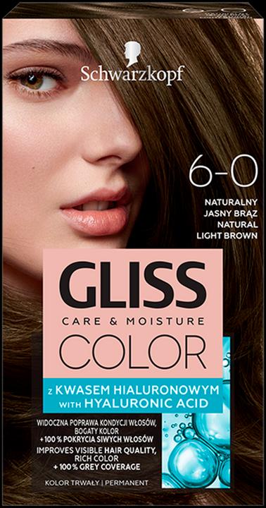 Image du produit Schwarzkopf Gliss Color Hair Dye 6-0 brun clair naturel (6-0 Marron clair naturel)