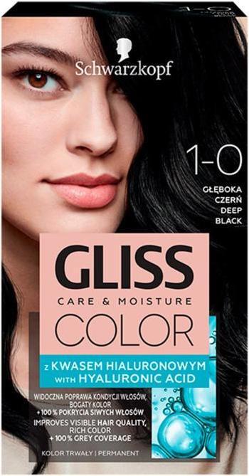 Immagine prodotto Schwarzkopf Tintura per capelli Gliss Color 1-0 Nero Profondo (1-0 Nero profondo)