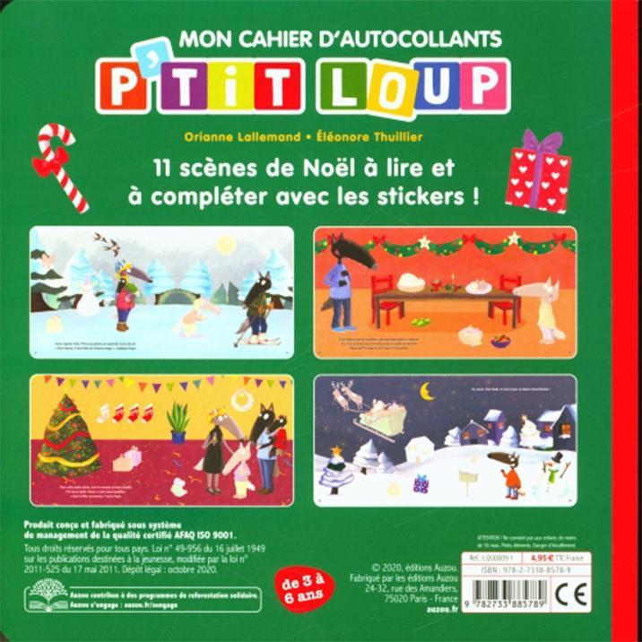 Image du produit P'tit Loup / Mon cahier d'autocollants : c'est Noël!