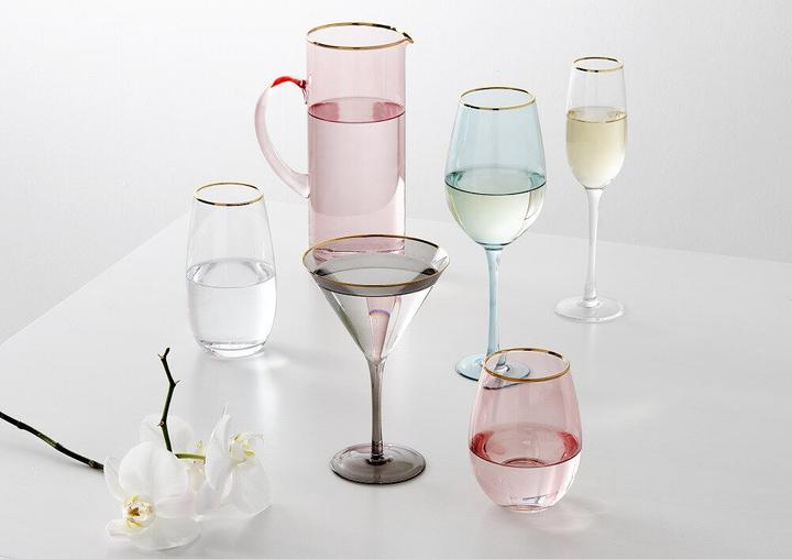 Produktbild Ladelle Handgefertigte Longdrink-Gläser Chloe Aqua (4er-Set) (0.70 l, 4 x)