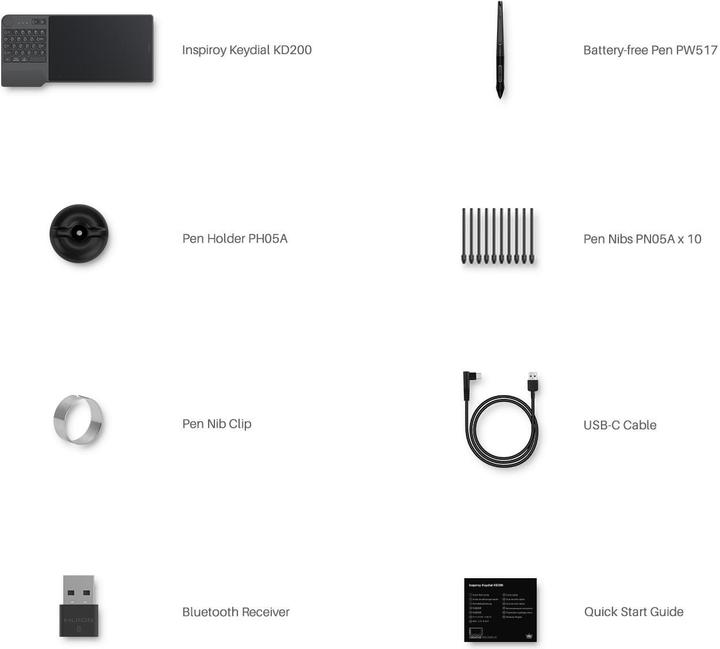 Actual product image Huion Inspiroy Keydial KD200 graphics tablet (5080 lpi)