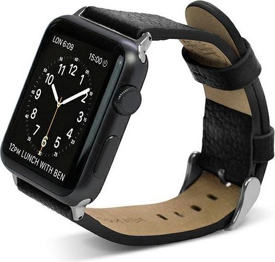 Image du produit X-Doria Išmaniojo laikrodžio Apple odinis dirželis, Juodos spalvos, 38mm (38 mm, Cuir véritable)