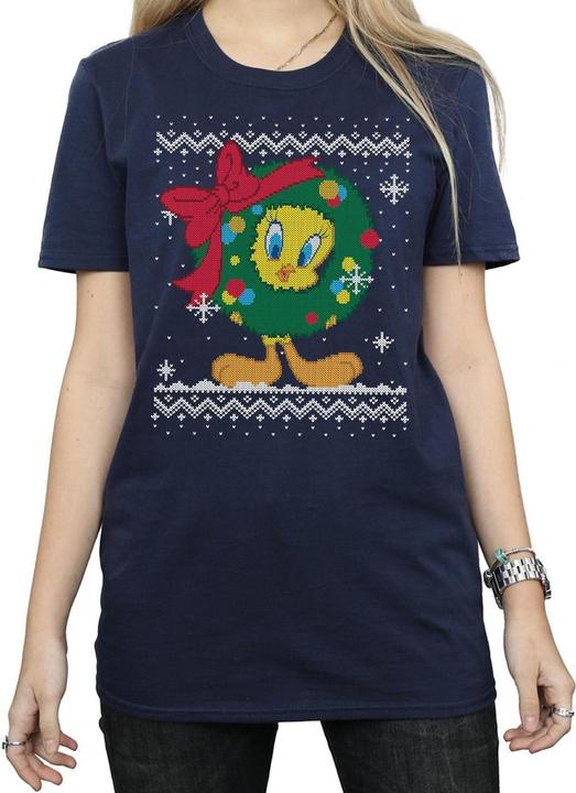 Produktbild Looney Tunes Tweety Pie Christmas Fair Isle TShirt (M)