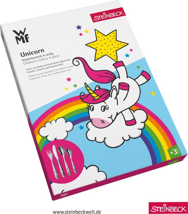 Produktbild WMF Kinderbesteck 4tlg Einhorn ab 3 Jahre Edelstahl poliert
