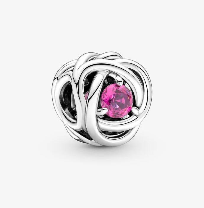 Produktbild Pandora Oktober Geburtsstein Rosafarbener Ewigkeitskreis Charm (Sterling Silber 925)
