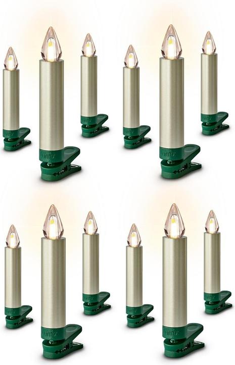 Actual product image Krinner LED Tree Candle SuperLight Flame, Cashmere, Starter Set of 12