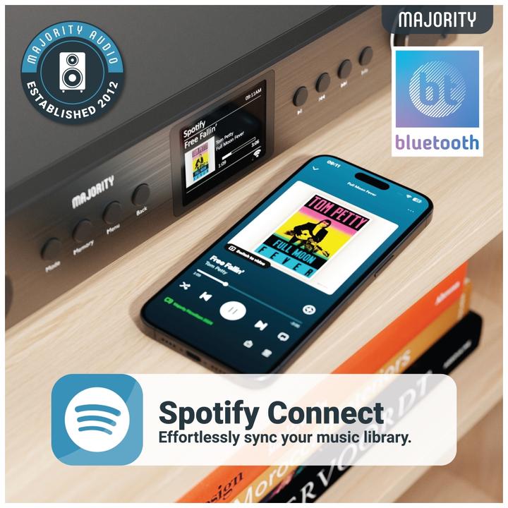 Image du produit Majority Fitzwilliam 2024 Black DAB+ Radio (Webradio, DAB+ DAB, FM, VHF, Bluetooth, WiFi)