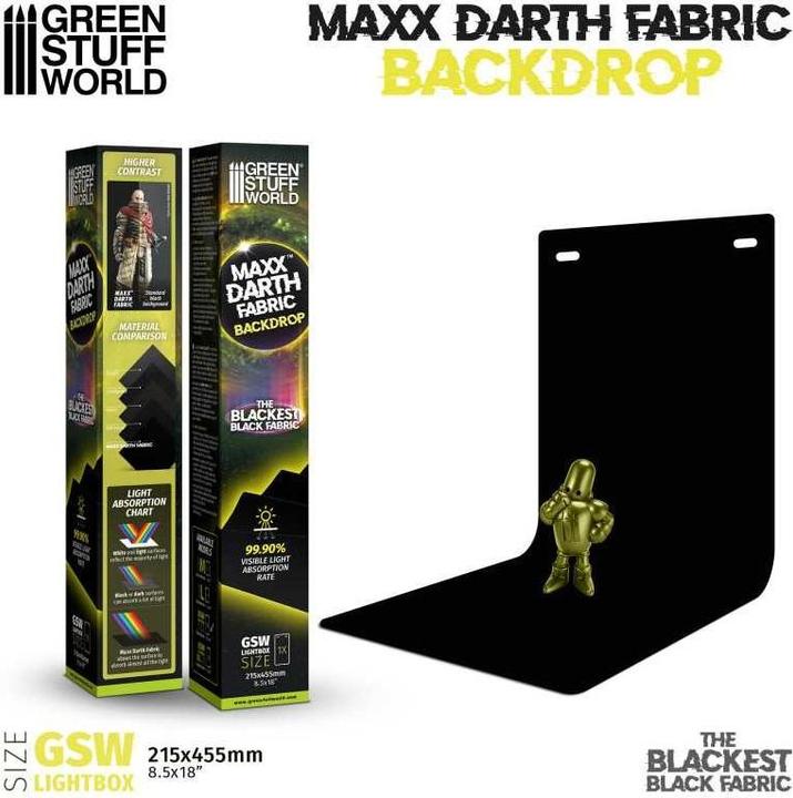 Produktbild Green Stuff World Maxx Darth Black - Photo background 215x455mm (45.50 cm, 21.50 cm)