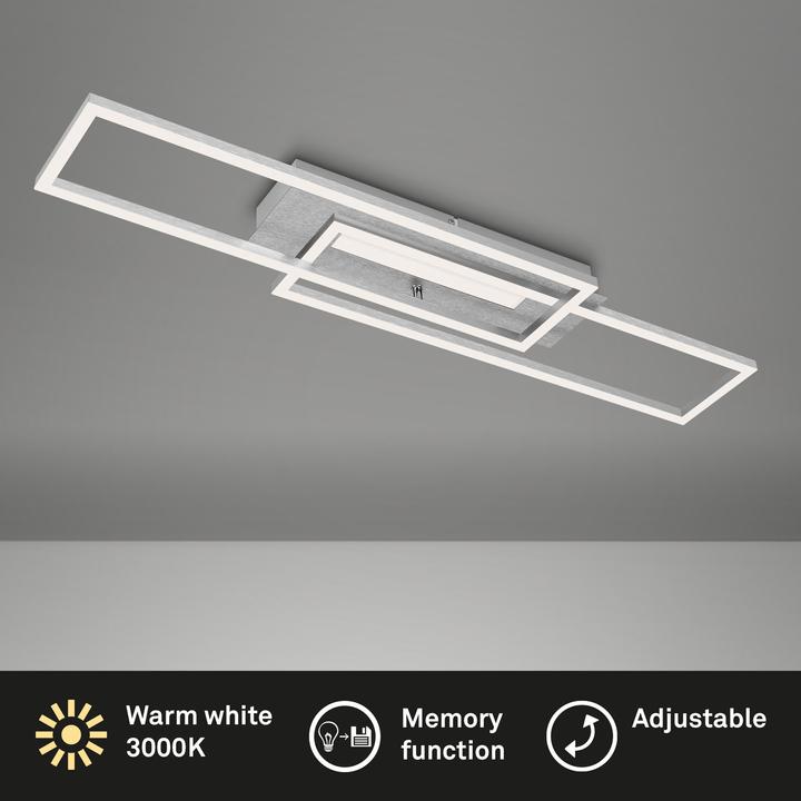 Actual product image Briloner LED ceiling light, brushed aluminum, LED/40W (4400 lm)