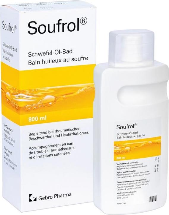 Produktbild Soufrol Schwefel-Öl-Bad (800 ml, Badeöl)