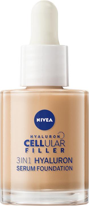 Actual product image NIVEA Hyaluron Cellular Filler 3in1 Serum Foundation Dark (30ml) (03 Dark)
