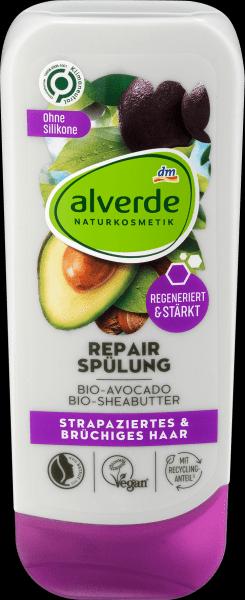 Produktbild dm alverde Spülung Repair Bio-Avocado, Bio-Sheabutter (200 ml)