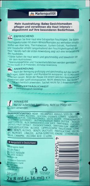 Produktbild dm Balea Maske Feuchtigkeit