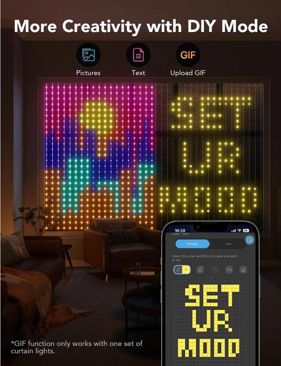 Actual product image Govee Curtain of lights (2 m)
