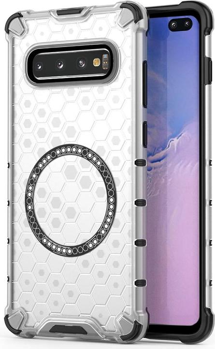 Productafbeelding Techsuit - HoneyComb Shield MagSafe - Samsung Galaxy S10 Plus - White (Samsung Galaxy S10+)