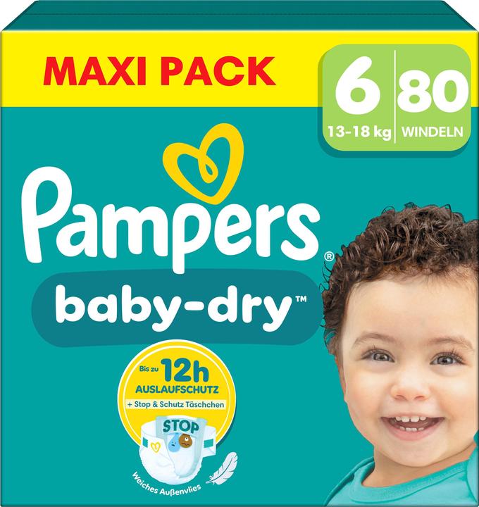 Actual product image Pampers Baby-Dry (Size 6, Half month box, 80 Piece)