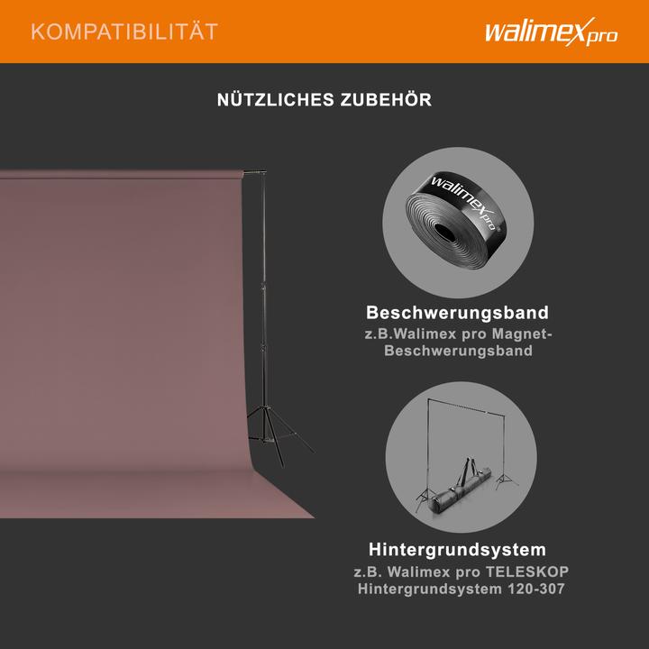 Produktbild Walimex pro Hintergrundkarton 2,72x10m, deep mauve (272 cm, 1000 cm)