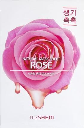 Actual product image The Saem Natural Mask Sheet Rose (21 ml)