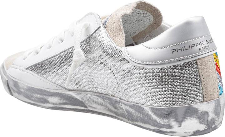 Produktbild Philippe Model prsx low sneakers in leather and suede with micro crystals (41)