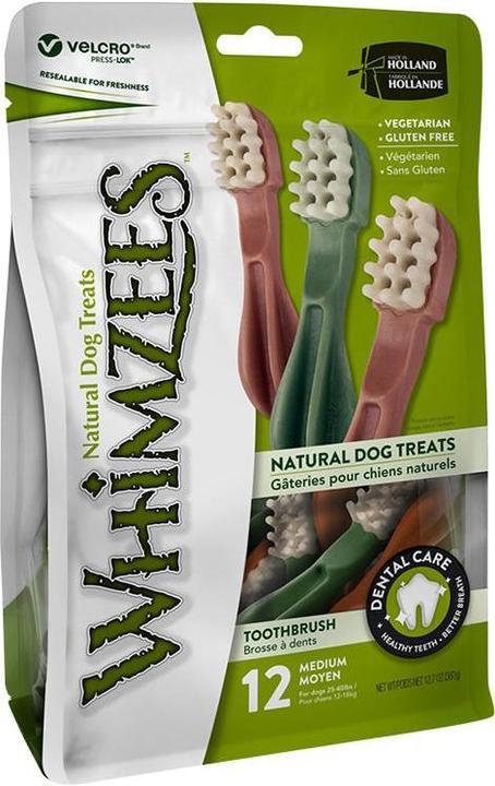 Actual product image Whimzees Dog Chew Toothbrush M - 12 pcs. (Senior, 12 pcs., 370 g)