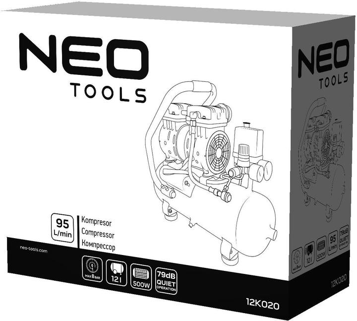 Produktbild Neo Tools Car compressor Neo 12K020 500W (8 Bar, 12 l)