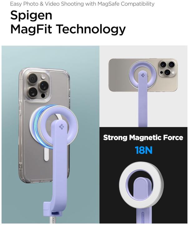 Produktbild Spigen S571W MagSafe Bluetooth Selfie Stick with Tripod - Purple