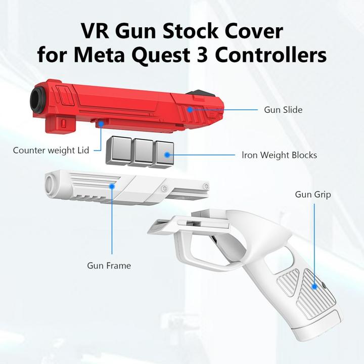 Actual product image Ueli Express 2er Set Meta Quest 3 / 3s Pistolen Halterung mit Gewicht