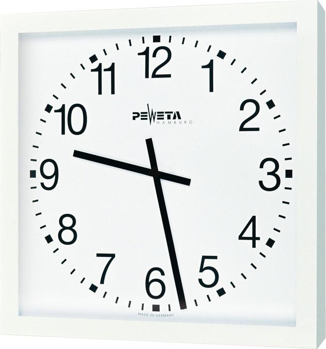 Peweta Grossraum-Wanduhr 50x50 cm, Batteriebetrieb