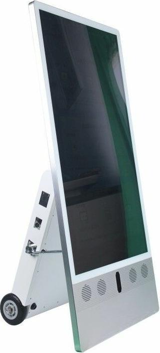 Actual product image Allnet Stand display 43 inch outdoor customer stopper with battery oh. Touch with castors, 1500Nits, Andr