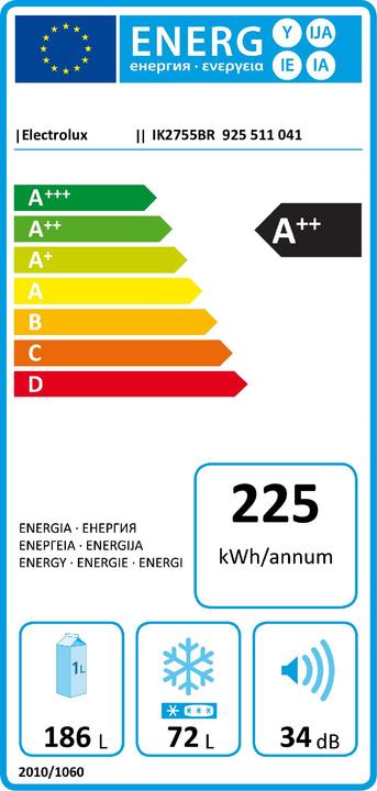 Energie-Label Electrolux IK2755BR (259 l)