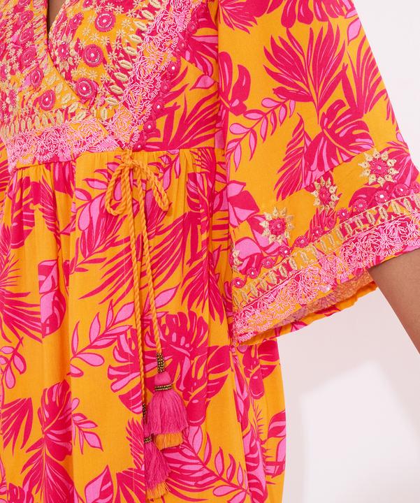 Produktbild Joe Browns Embroidered Neckline Vibrant Print Tunic Dress (40)