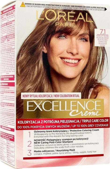 Produktbild L'Oréal Paris L'Oreal Paris Excellence Creme 7.1 Ash Blonde (7.1 Blond)