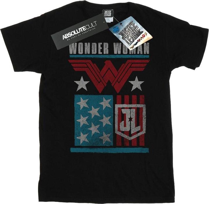 Justice League Movie Wonder Woman Flag TShirt (XL)