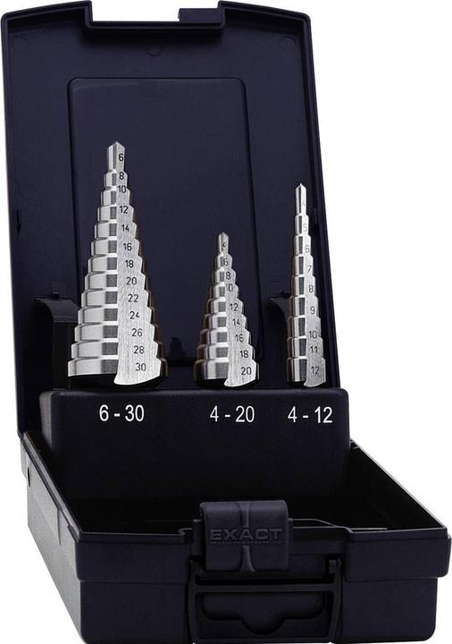 Productafbeelding Exact HSS stappenboren set 3 stuks 6 (4 - 20, 6 - 30, 4 - 12)