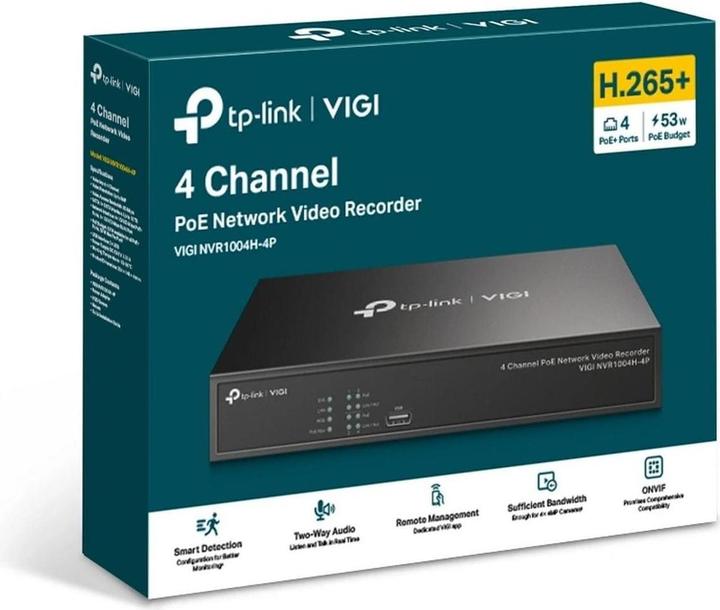 Immagine prodotto TP-Link VIGI NVR1004H-4P (Videoregistratore di rete (NVR))
