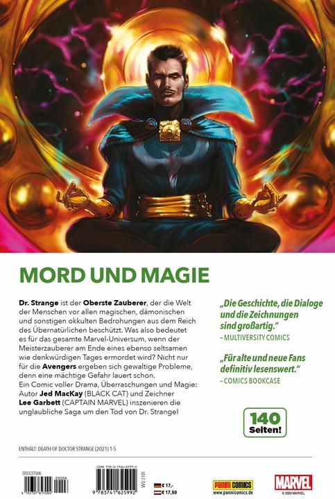 Actual product image Panini Der Tod von Doctor Strange (German, Lee Garbett, Jed MacKay, 2022)