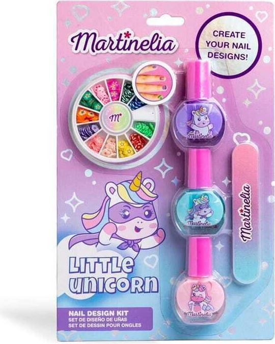 Image du produit Martinelia Set de manucure licorne pour enfants avec 3 vernis à ongles