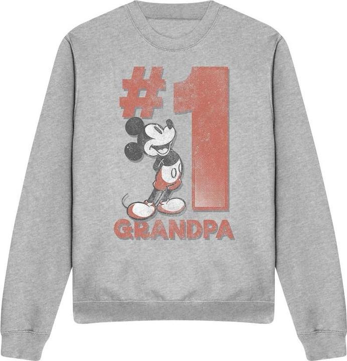 Actual product image Disney Unisex Adult Number 1 Grandpa Mickey Mouse Sweatshirt (XL)